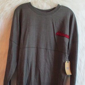 MV Sport Size M Athena Dolman Sleeve Charcoal Arkansas Razorbacks Long Sleeve
